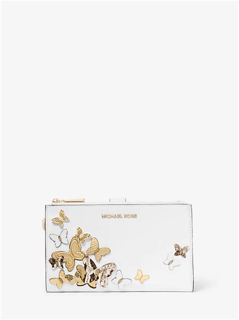 michael kors adele butterfly embellished leather smartphone wallet 168 mrsp|Adele Leather Smartphone Wallet .